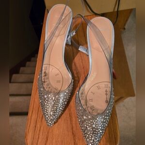 Elegant Blue Women's Slingback Shoes